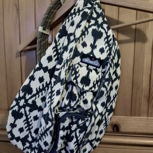 KAVU, rope bag, blue/white
